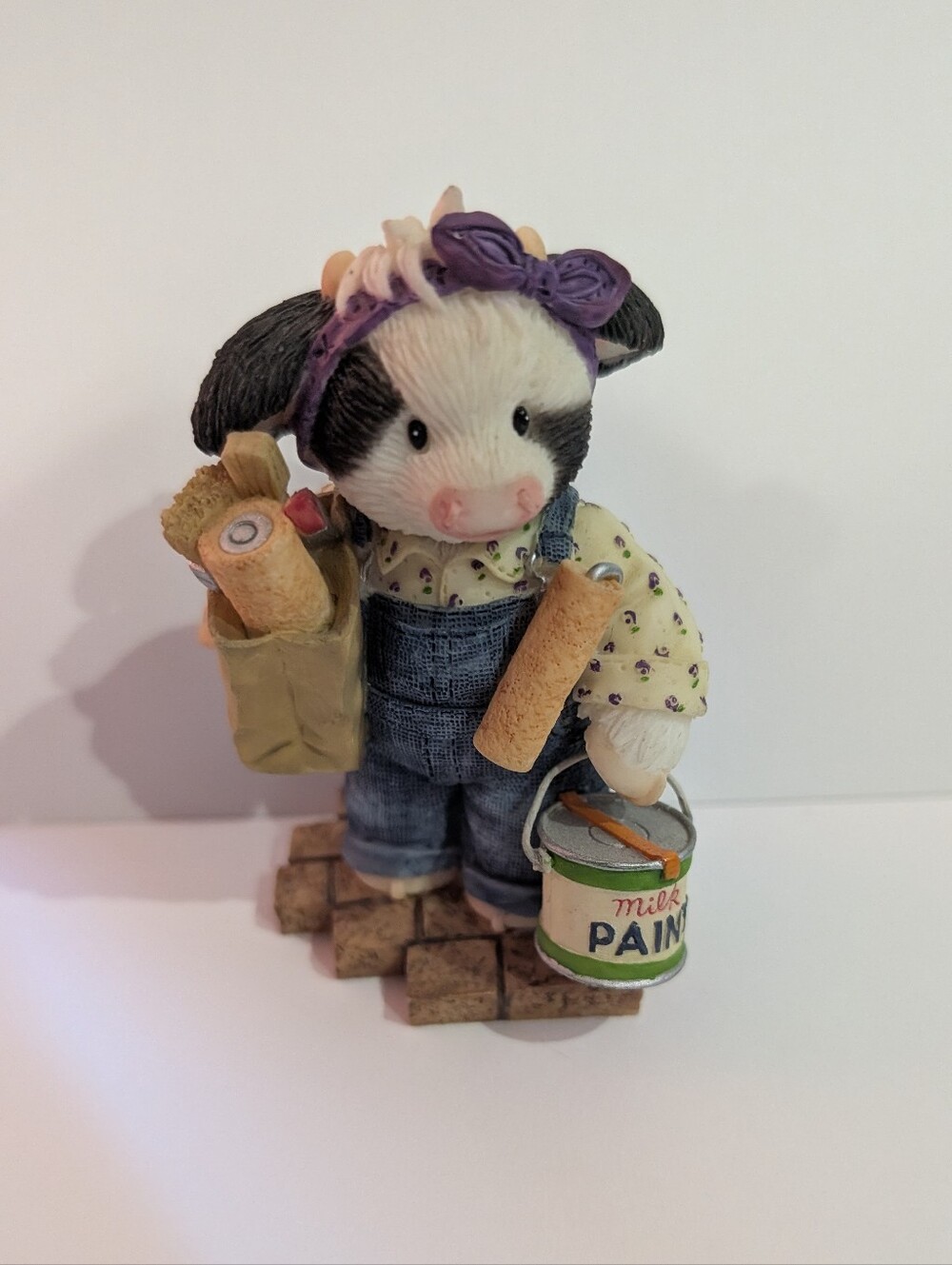 Marys Moo Moos "Moo Make The World A Better Place" Cow Figure EUC *BIN